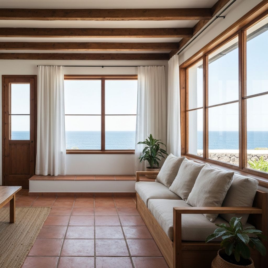 Living room with ocean view